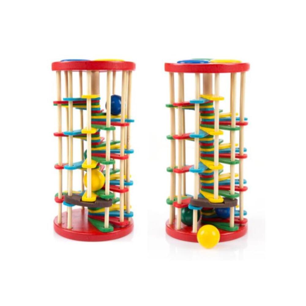 جو باي لعبة برج خشبي فاخرة مع مطرقة التسمير