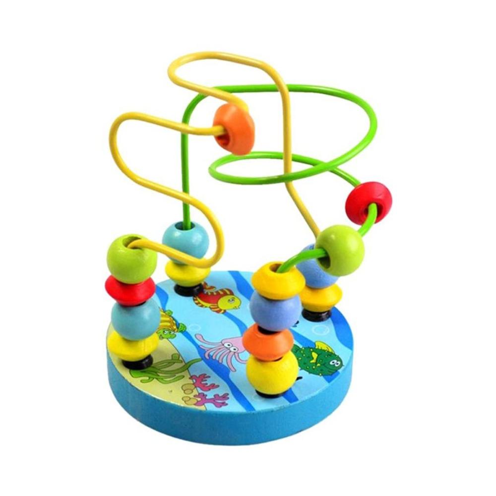 بيوينتي لعبة متاهة تعليمية صغيرة خرز خشبية ملونة - موديل 1380