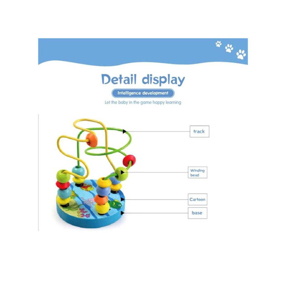 بيوينتي لعبة متاهة تعليمية صغيرة خرز خشبية ملونة - موديل 1380