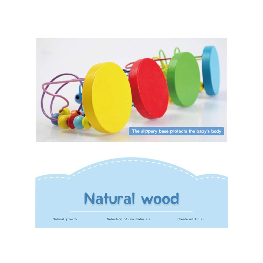 بيوينتي لعبة متاهة تعليمية صغيرة خرز خشبية ملونة - موديل 1380