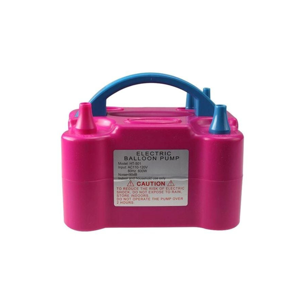  مضخة كهربائية لنفخ البالونات - أزرق وردي