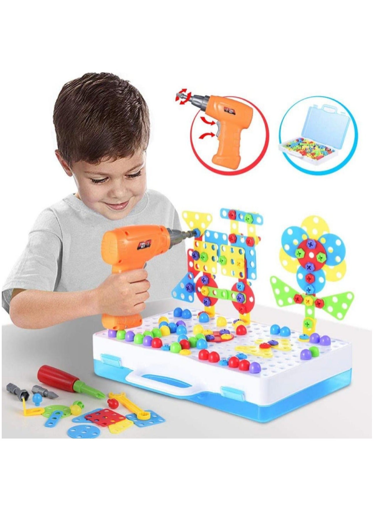 لعبة مرح لعبة بازل ثلاثية الأبعاد على شكل صامولة مثقاب كهربائي