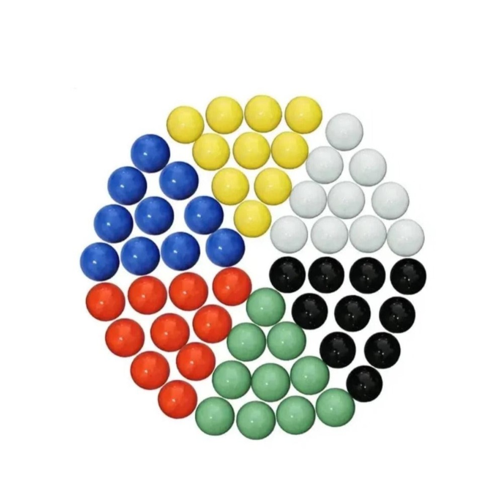 لعبة مرح كرات برجون زجاجية 6 ألوان للجاكارو 1.6 سم - 60 قطعة