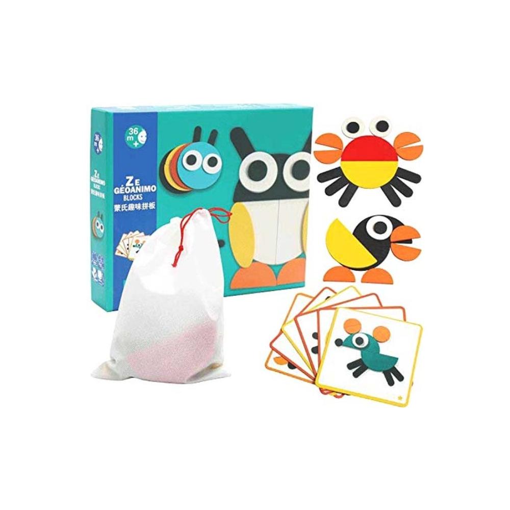  لعبة بازل حيوانات خشبية - طراز 321457036