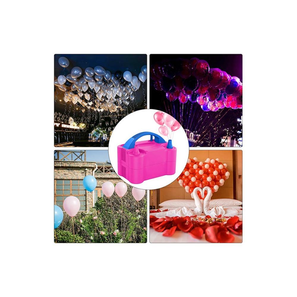  منفاخ هواء كهربائي للبالونات وردي - 20x15x13 سم