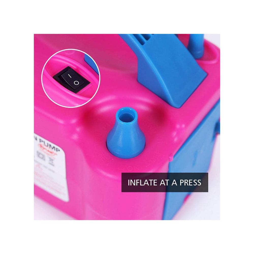  منفاخ هواء كهربائي للبالونات وردي - 20x15x13 سم