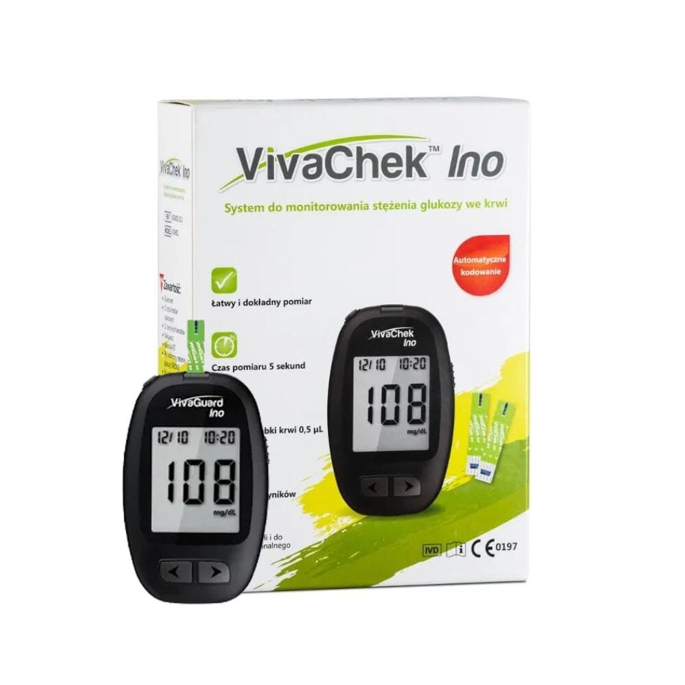 فيفا تشك جهاز لقياس نسبة السكر في الدم - أسود