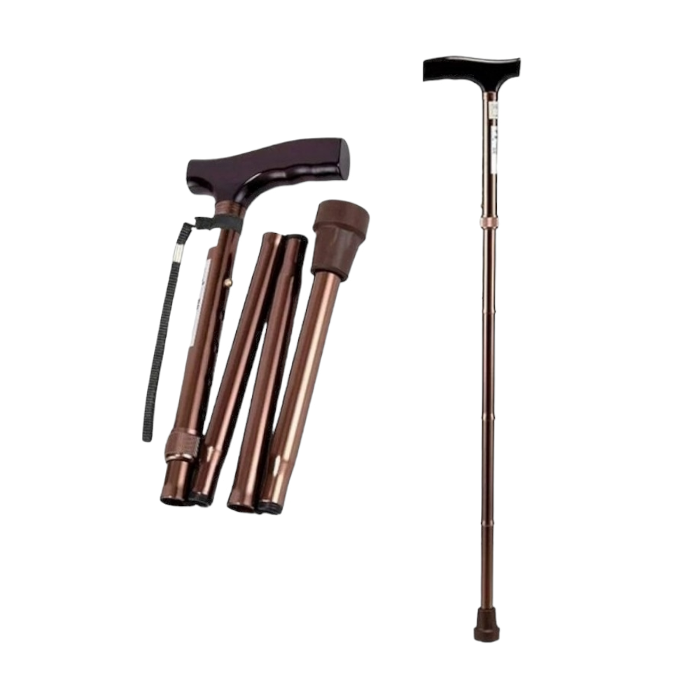 عصا عكاز يد قابل للتعديل للقدرة على الحركة بشكل امن - بني