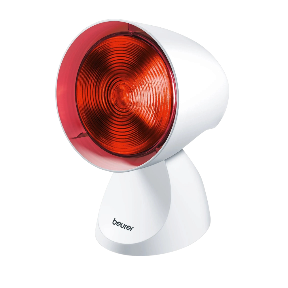 بيورير مصباح الأشعة تحت الحمراء للحرارة المهدئة لنزلات البرد وتوتر العضلات موديل IL21 - أبيض
