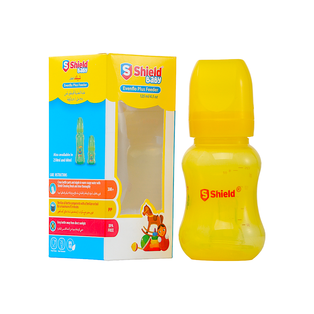 شيلد ايفن فلو بلس رضاعة للأطفال 125 مل-yellow