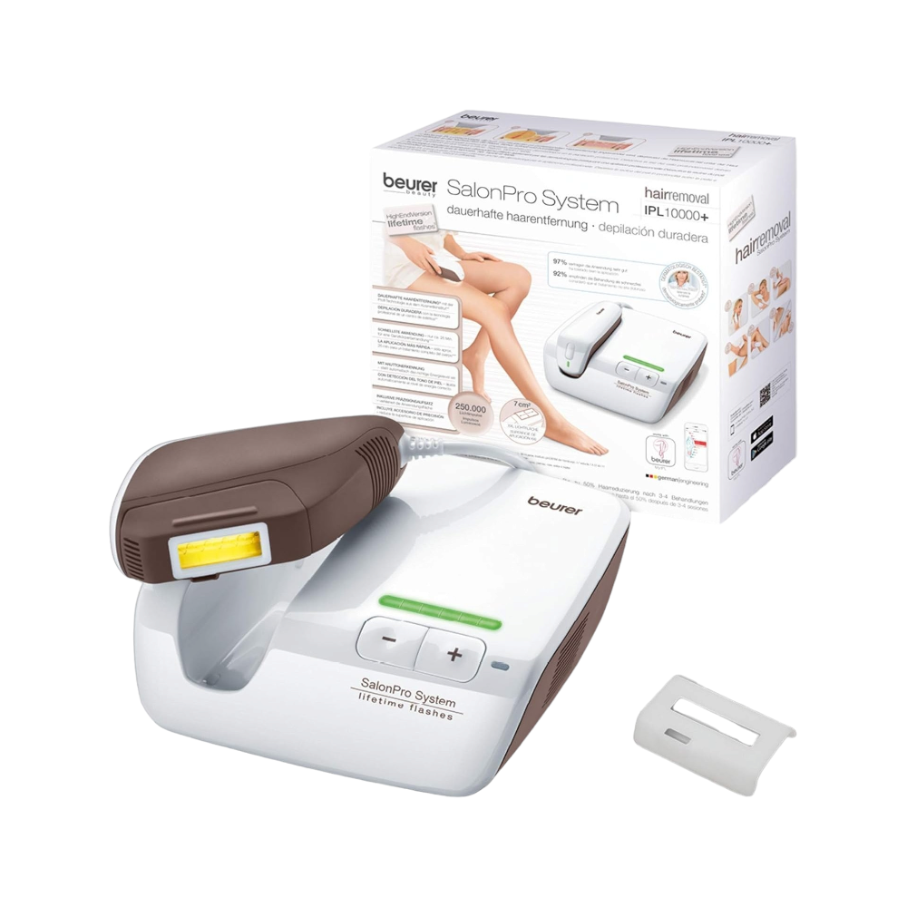 بيورير آله إزالة الشعر باليزر 250.000 ومضة موديل IPL 10000 - أبيض