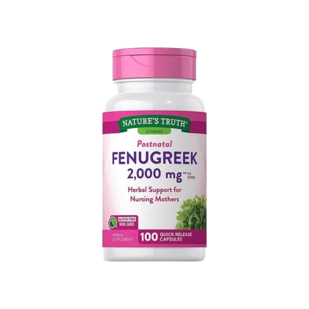 ناتشرز تروث كبسولات الحلبة بتركيز 2000 مجم لصحة المرضعات - 100 كبسولة