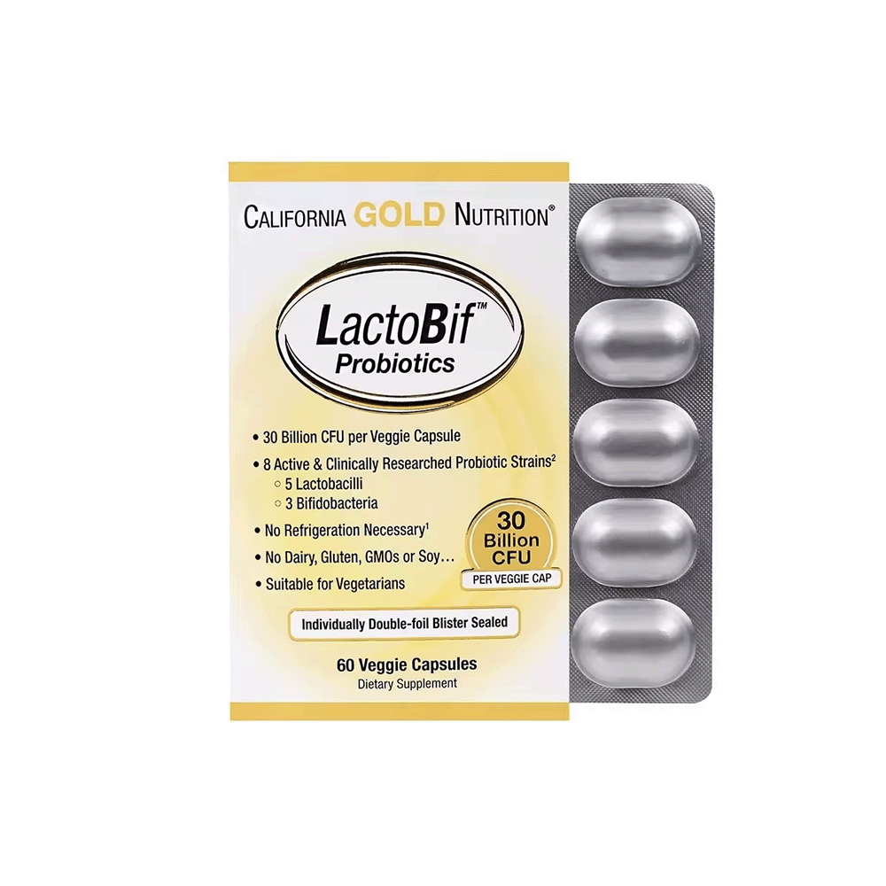 كاليفورنيا جولد نيوتريشن كبسولات لاكتوبيف بروبيوتيك 30 Billion CFU مكمل غذائي - 60 كبسولة نباتية