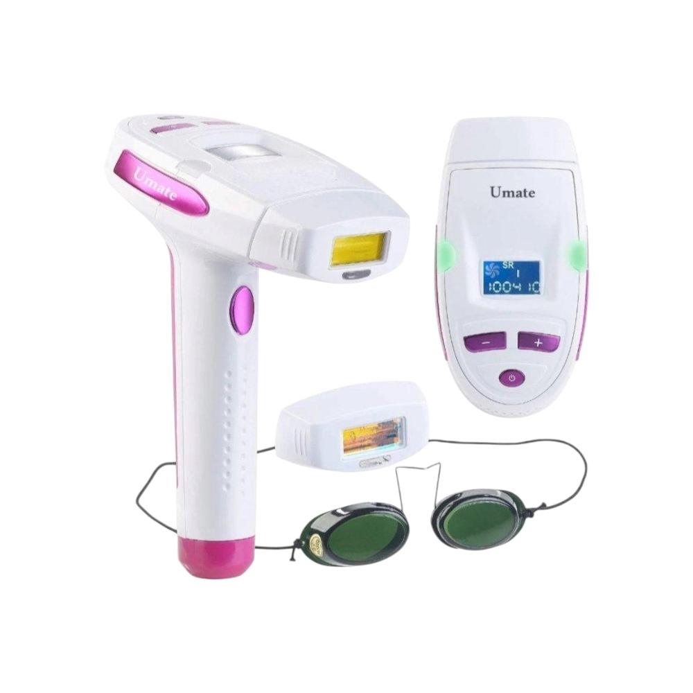 يوميت جهاز ليزر منزلي لإزالة الشعر بشكل دائم بتقنية IPL -أبيض 