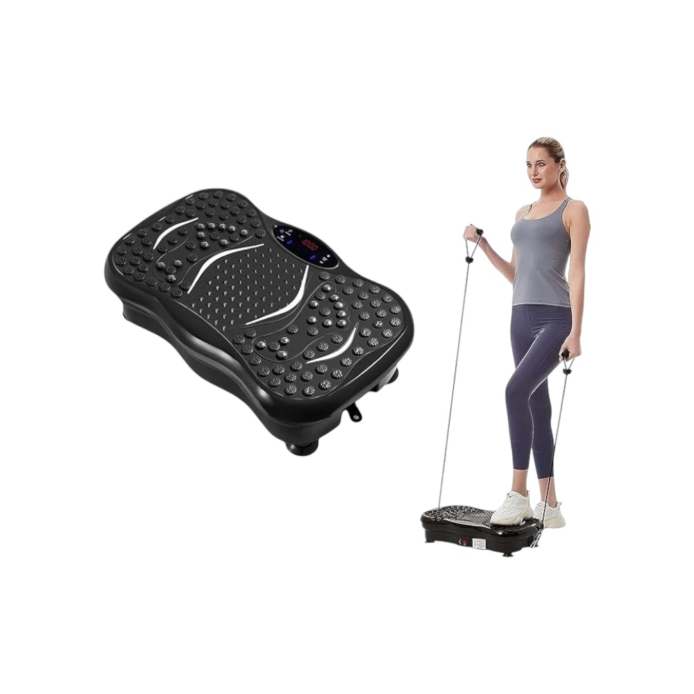 جينيرك جهاز تمارين اهتزازي لكامل الجسم مع بلوتوث وتحكم عن بعد - أسود