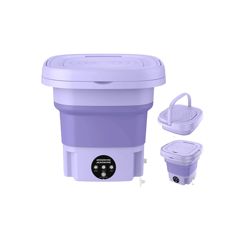 جنيريك غسالة كهربائية محمولة قابلة للطي سعة 9 لتر - بنفسجي