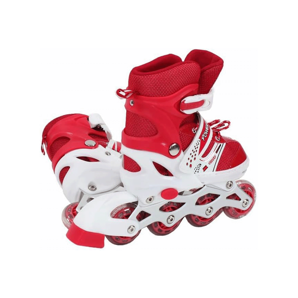 جينيرك باتينج حذاء تزلج قابل للتعديل بصف واحد مع فلاش LED - متعدد الألوان 