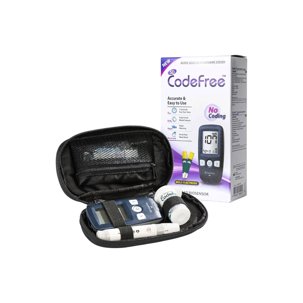 كود فري جهاز قياس نسبة السكر بالدم - أسود