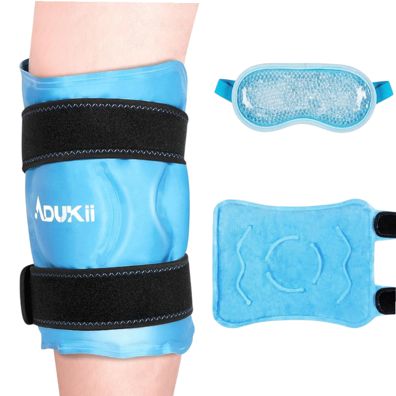 كامونر حزام ثلج لتخفيف آلام الركبة - أزرق