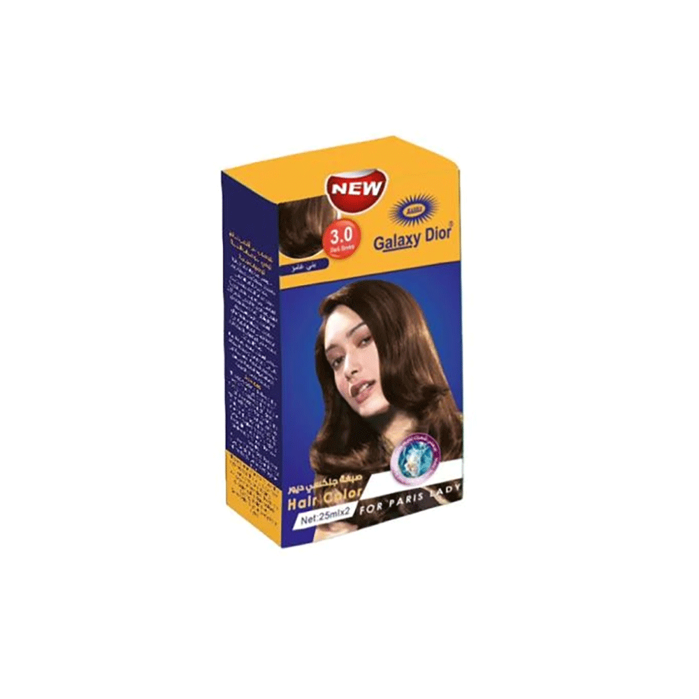 جلاكسي ديور صبغة شعر بالأعشاب رقم 3.0 بني غامق - 25 مل