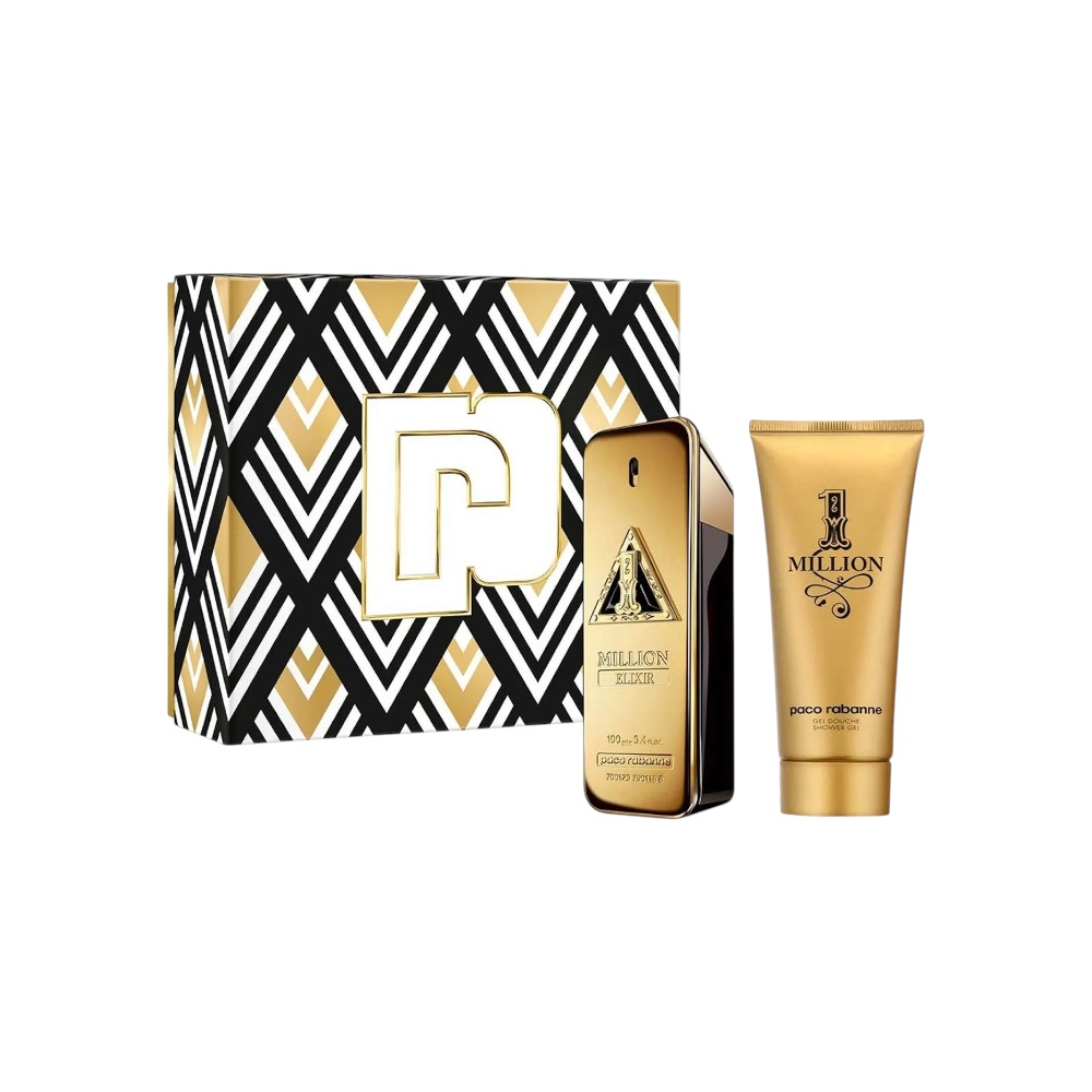 باكو رابان طقم عطر ون مليون إليكسير الأصلي للرجال 100 مل + جل استحمام معطر 100 مل