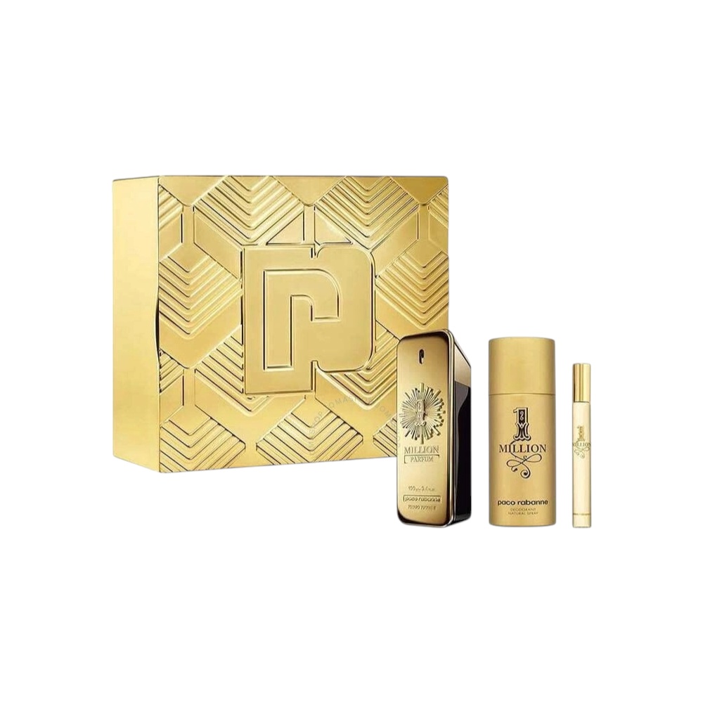 باكو رابان مجموعة عطر ون مليون الأصلي للرجال 100 مل + 10 مل + مزيل عرق 150 مل 