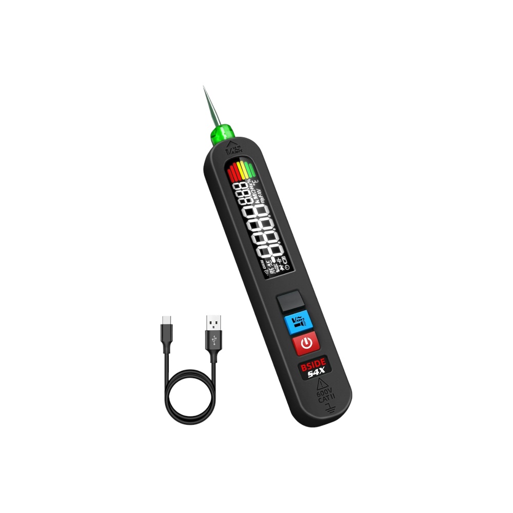 جهاز إختبار جهد التيار المتردد بيسايد قوة 12 فولت إلى 300 فولت -  أسود