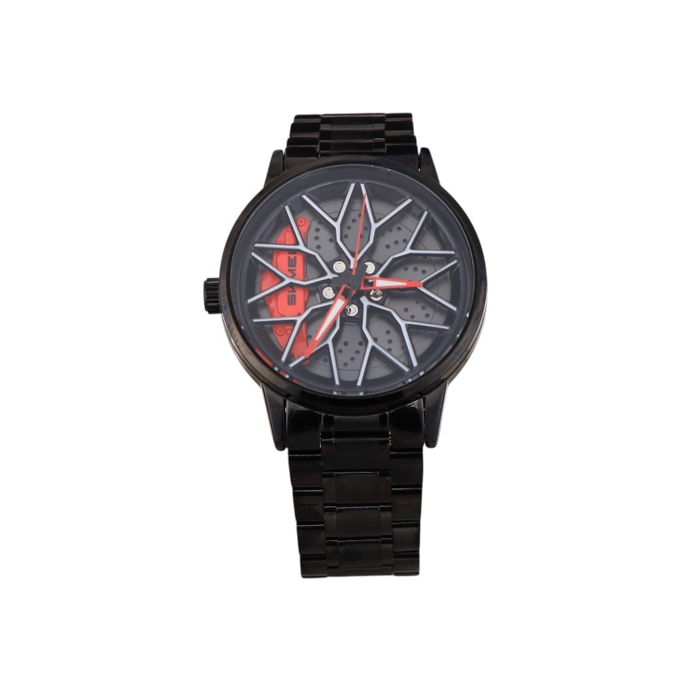 ساعة يد رجالية سكيماي بتصميم رياضي معدني موديل 2191 – أسود