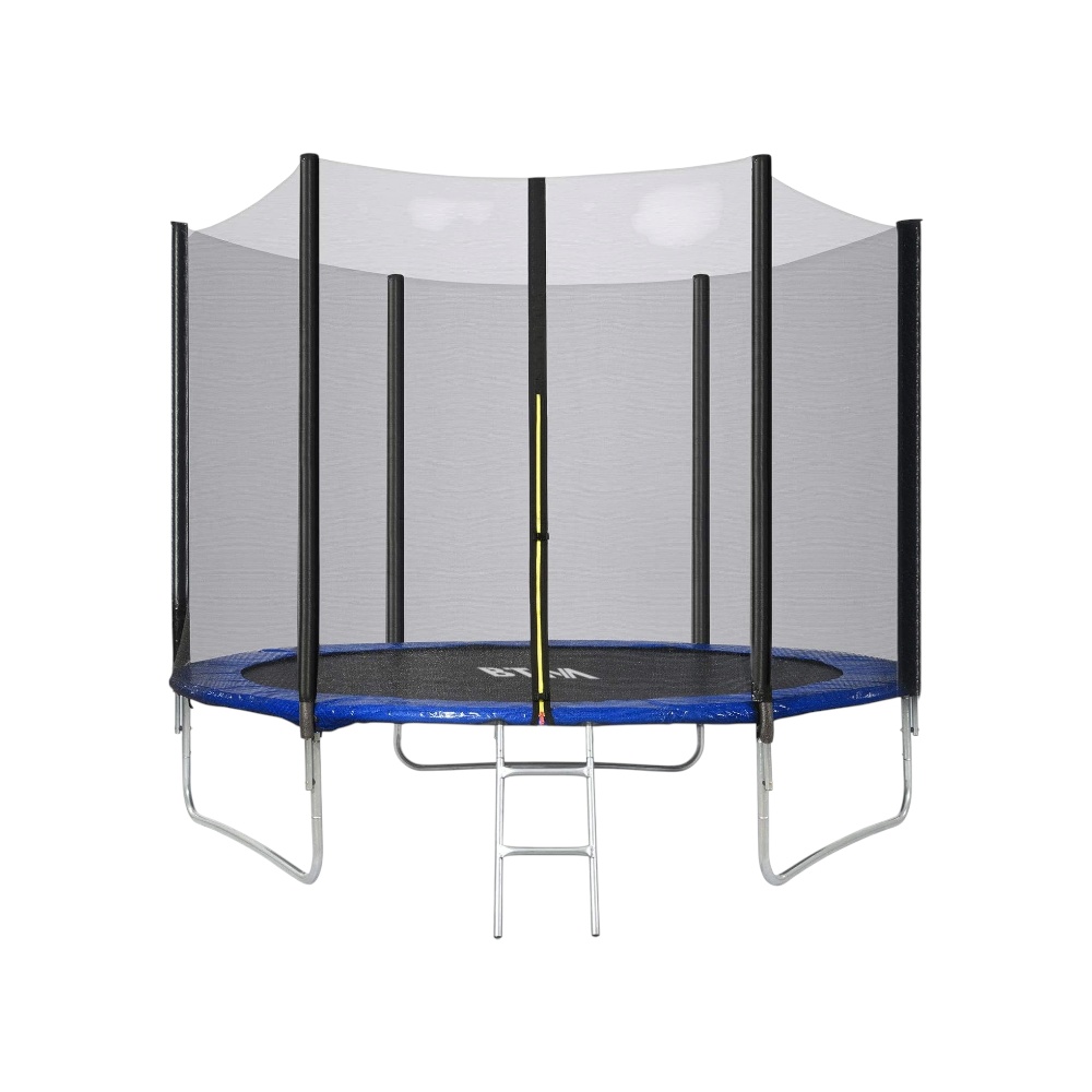 ترامبولين للأطفال بي تي ام 6 أقدام مع منزلق و شبكة أمان - متعدد الألوان