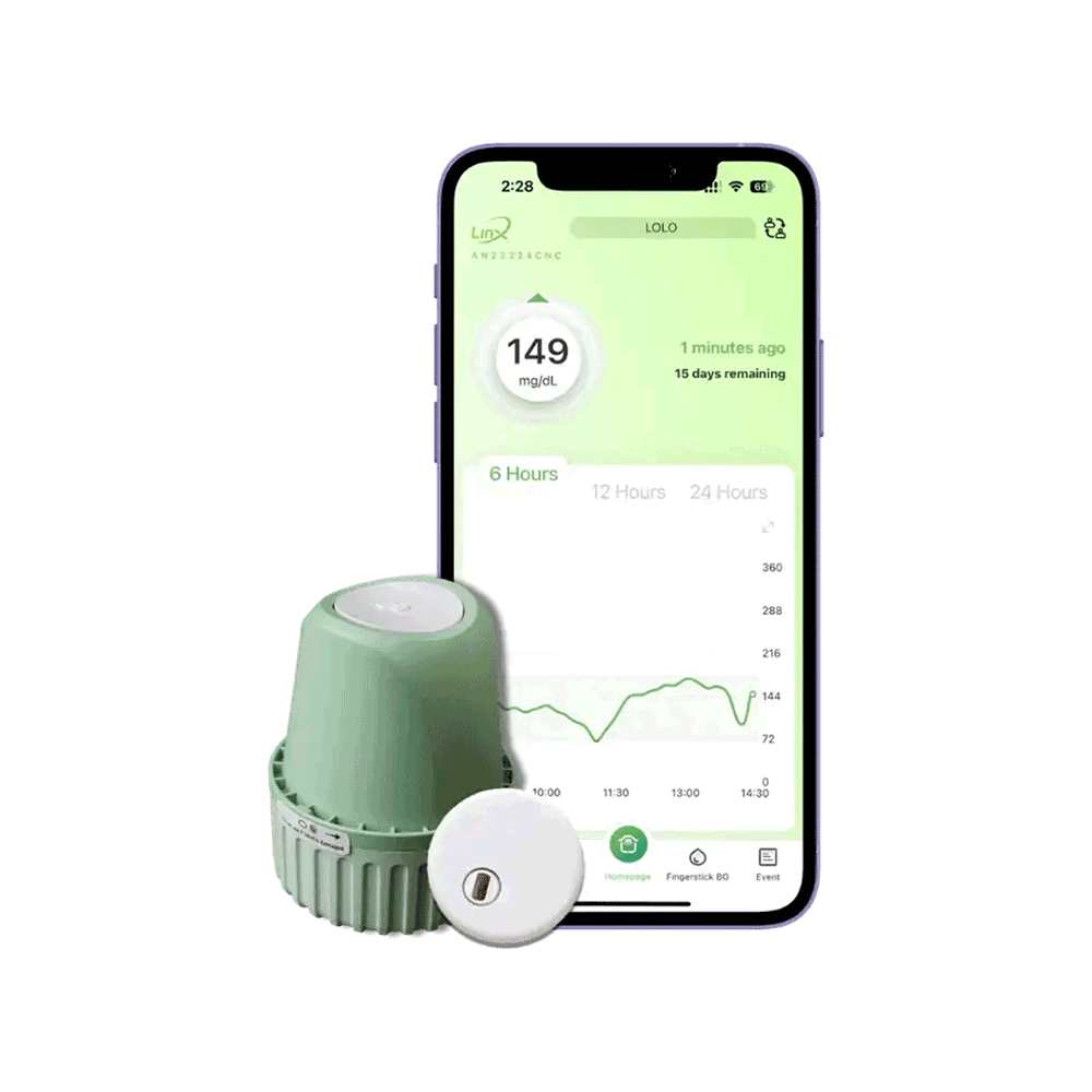 جهاز لينكس لمراقبة مستويات الجلوكوز المستمرة - أخضر