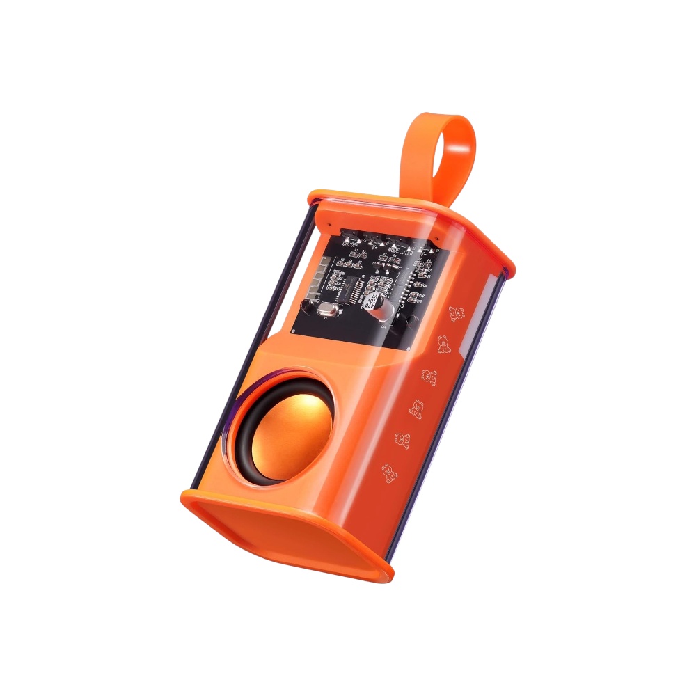 سماعة بلوتوث لاسلكية جاميلو بإضاءة RGB وتصميم شفاف موديل M02890