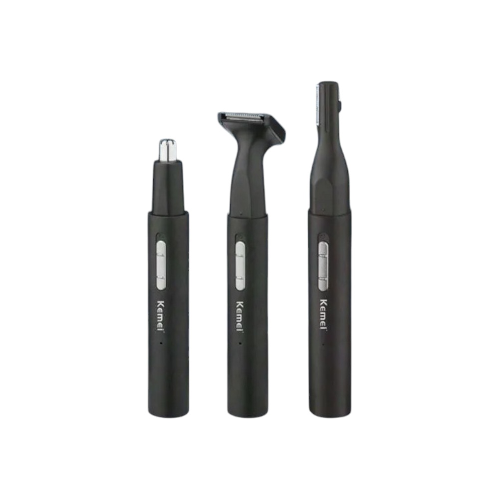 ماكينة حلاقة وتحديد كيمي 3 في 1 بتقنية الحلاقة المتعددة موديل KM-6668 - أسود