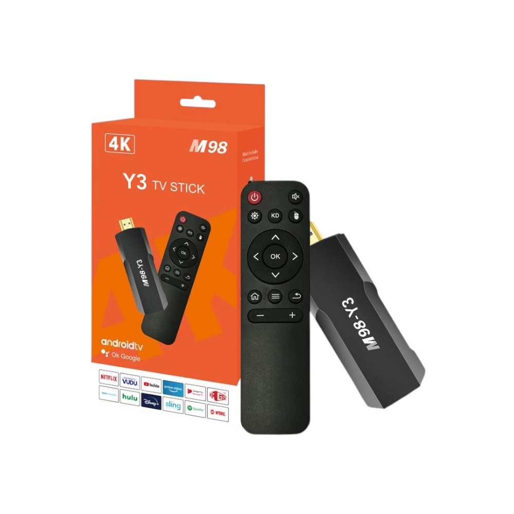أندرويد تي في ستيك أويم بدقة 4K وبتقنية واي فاي 2.4GHz موديل Y3 M98 - أسود