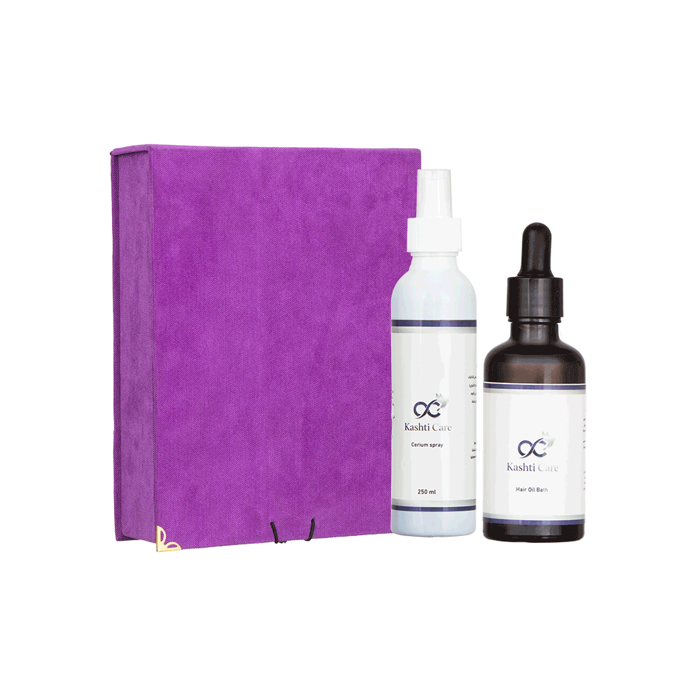 بكج علاجي متكامل كاشتي كير سيروم مع حمام زيت لتقوية الشعر - قطعتين