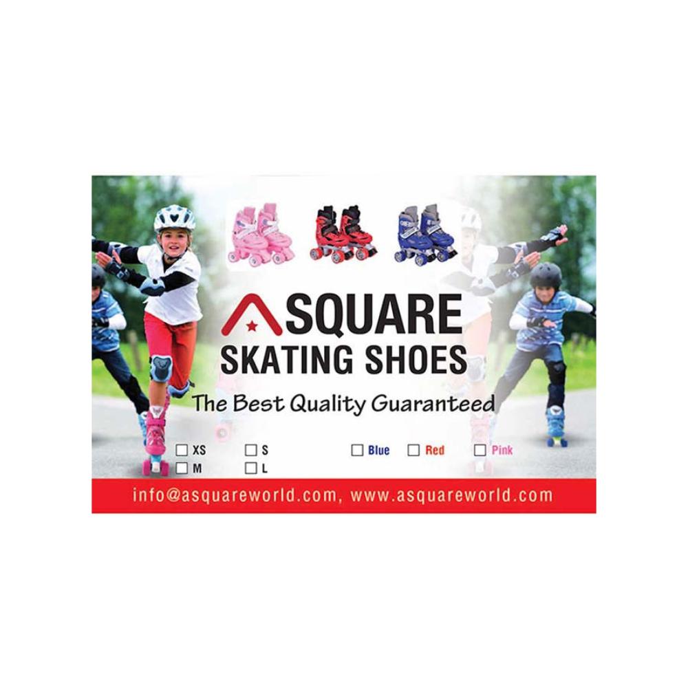 إيه سكوير حذاء تزلج دوار بأربع عجلات للأطفال من الجنسين