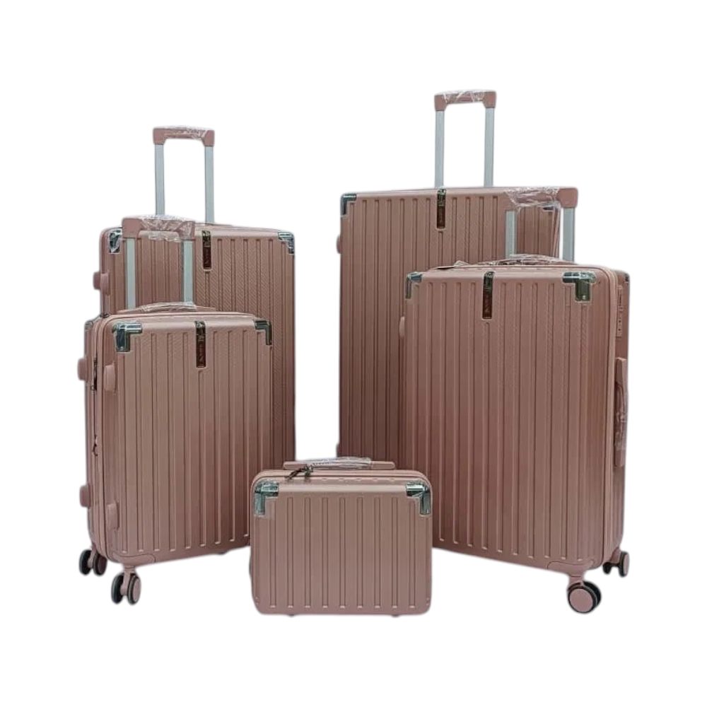 طقم شنط سفر 5 قطع فايبر شكل عصري 