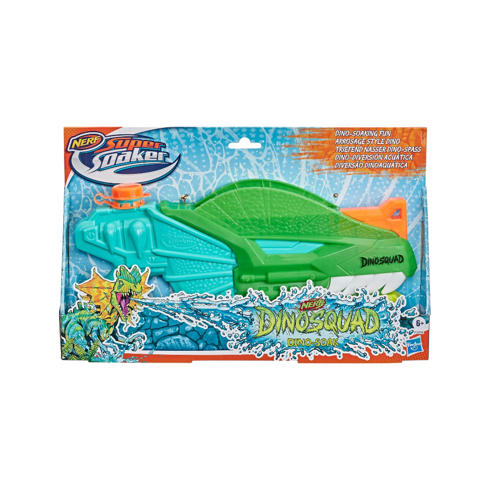 نيرف مسدس الماء على شكل ديناصور - أخضر فاتح  