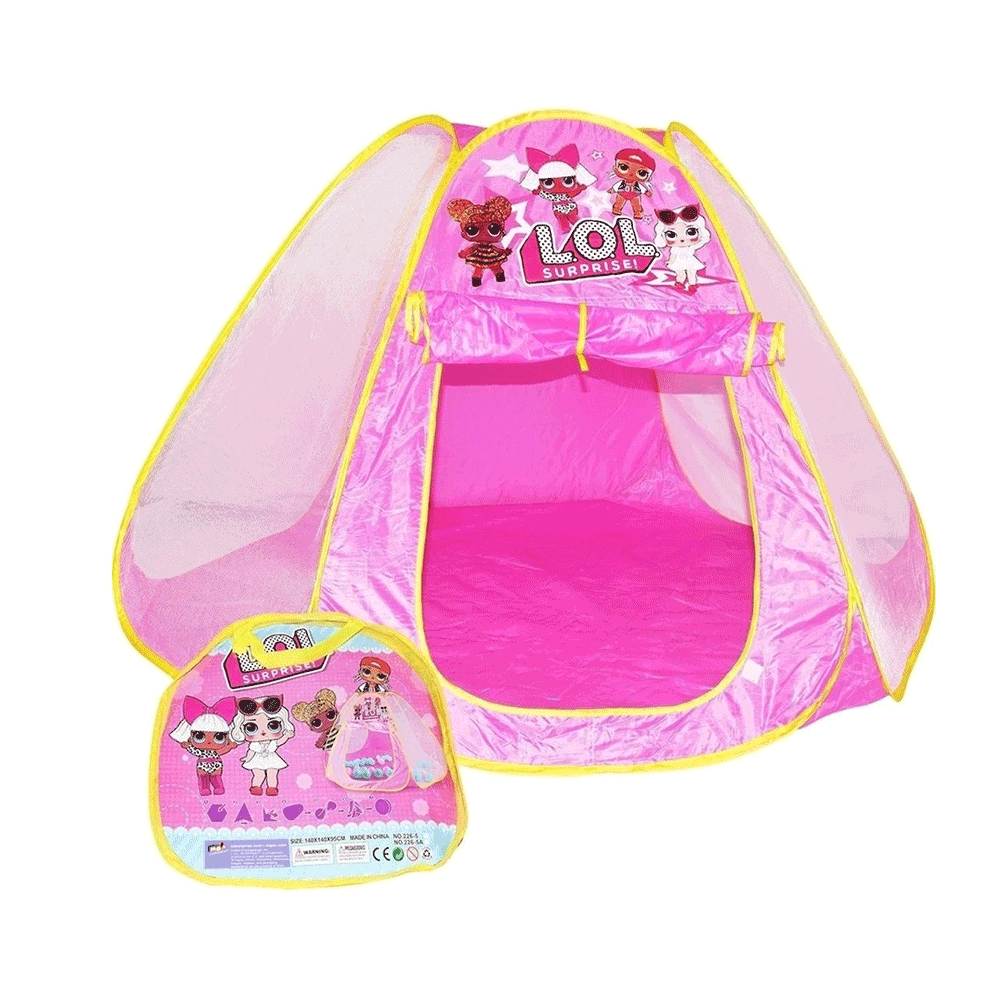 لول سبرايز خيمة أطفال قماشية قابلة للطي - وردي
