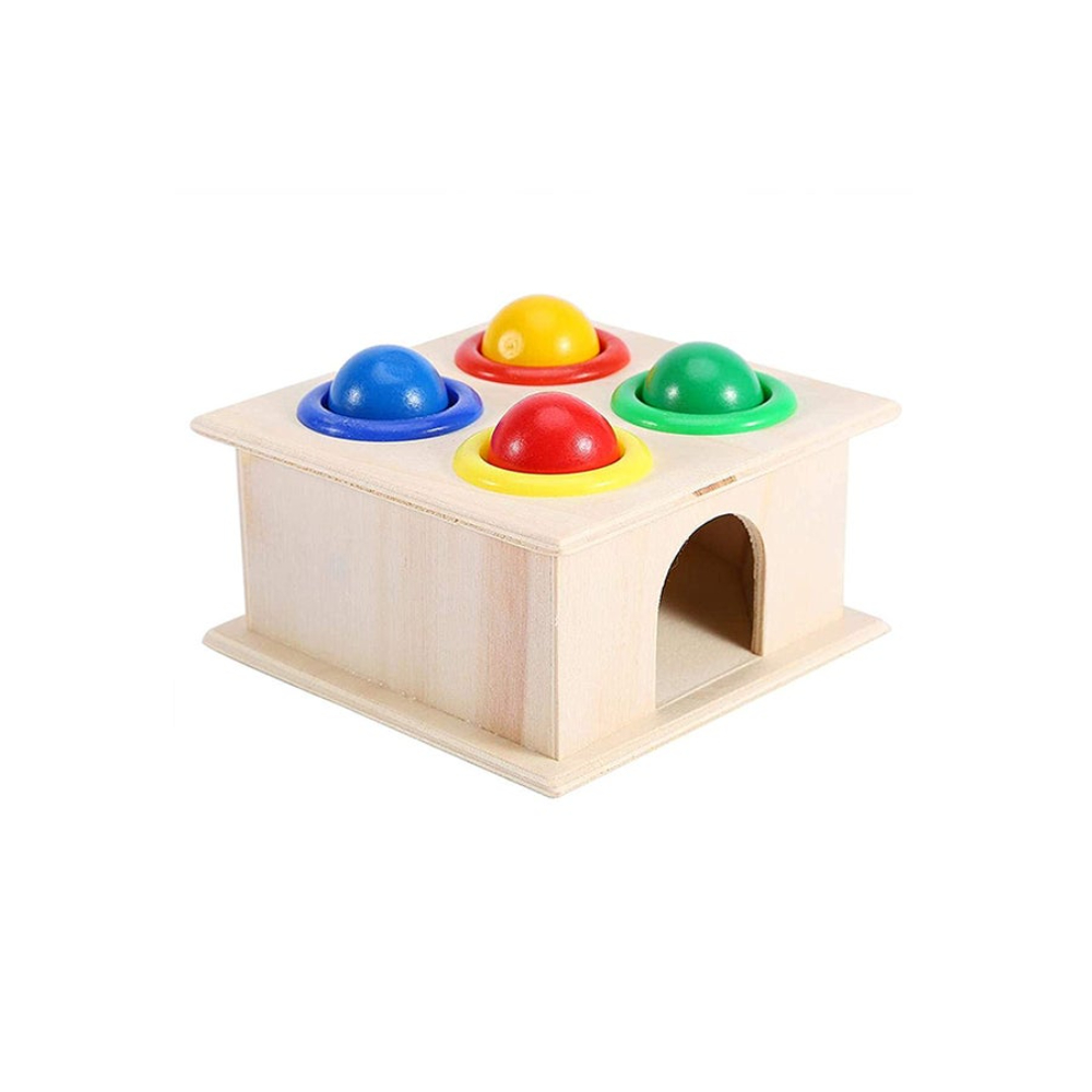  لعبة المطرقة والكرات الخشبية الملونة للأطفال - موديل 102421623068