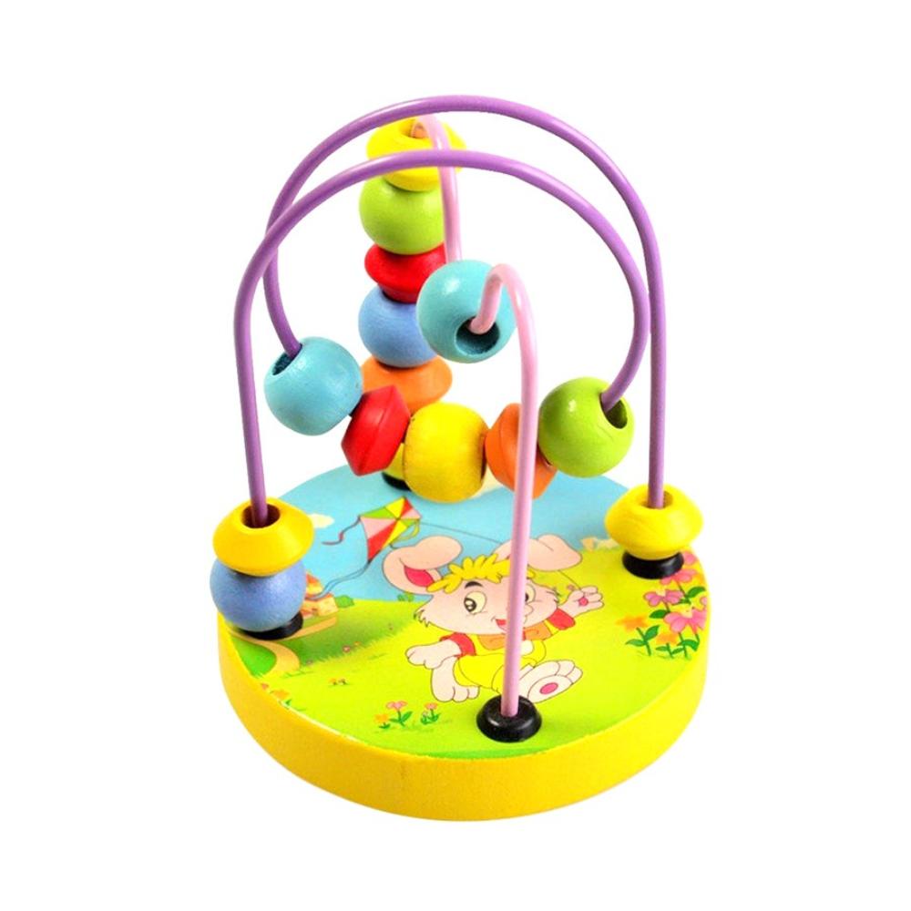 بيوينتي لعبة متاهة خرز خشبية تصميم قطار ملاهي