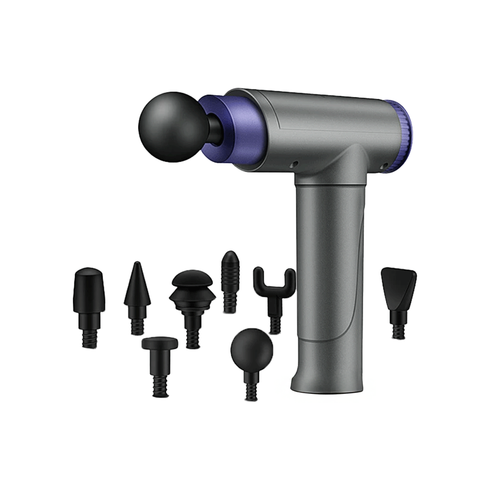 سويرو مسدس تدليك كهربائي محمول للعضلات و الأنسجة العميقة مع 8 رؤوس تدليك - متعدد الألوان