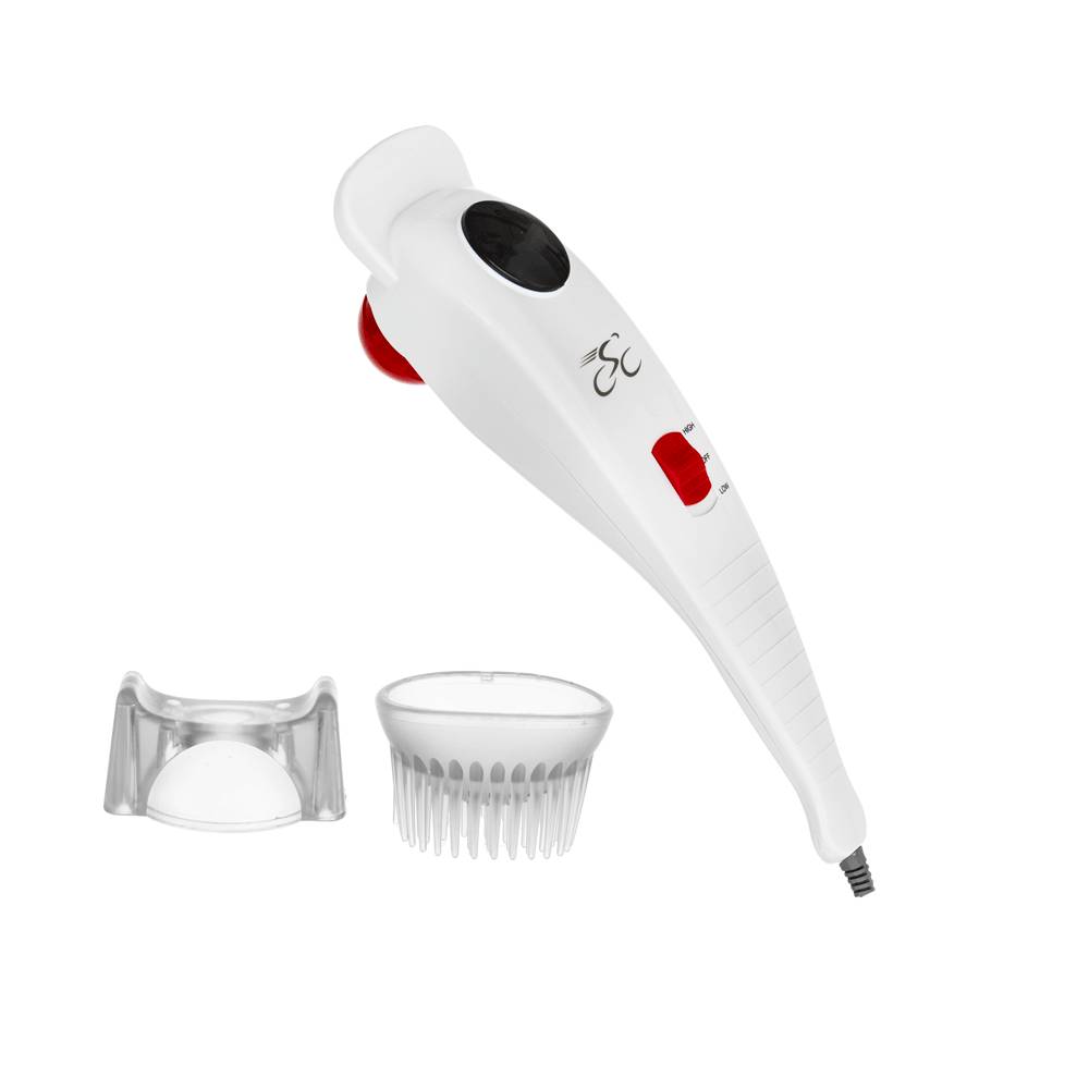 جهاز تدليك كهربائي يدوي ب3 رؤوس موديل LM-999-3 - أبيض