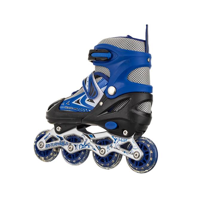 حذاء تزلج بأربع عجلات موديل PVC-136C-8136C-8901 - أزرق