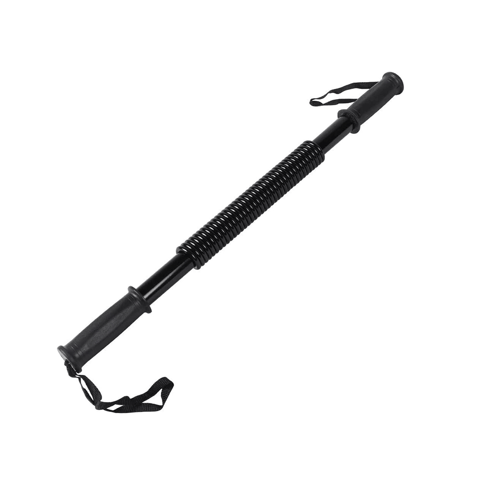 جهاز تمارين باور تويستر 60 سم فولاذي مرن لتقوية العضلات قوة 20 كجم - أسود