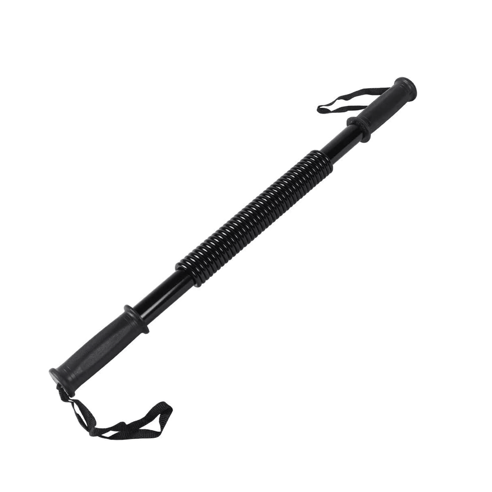 جهاز تمارين باور تويستر 60 سم فولاذي مرن لتقوية العضلات قوة 30 كجم - أسود