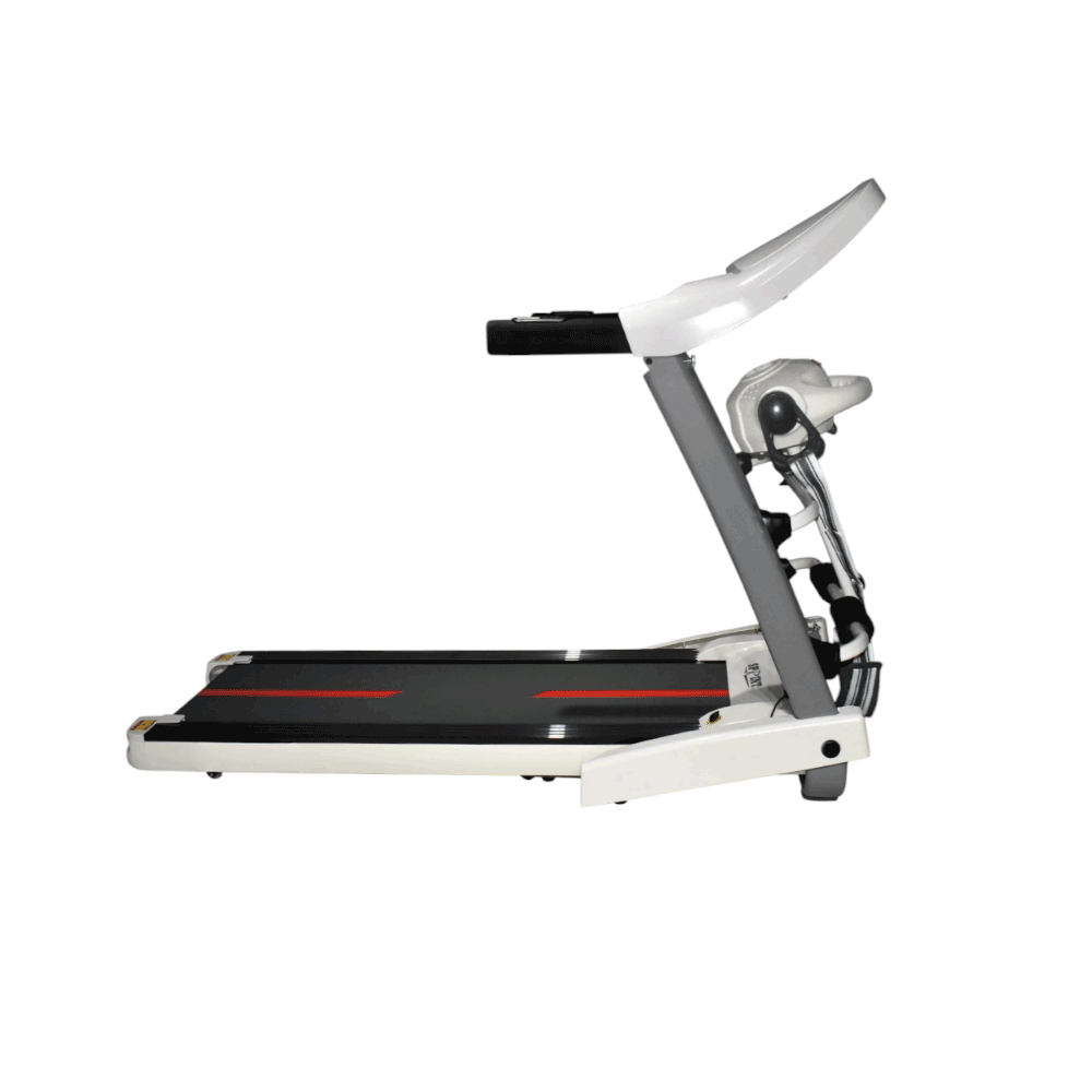 جهاز سير كهربائي قوة 90 وات لتمارين اللياقة البدنية مع جهاز مساج مدمج  - أبيض