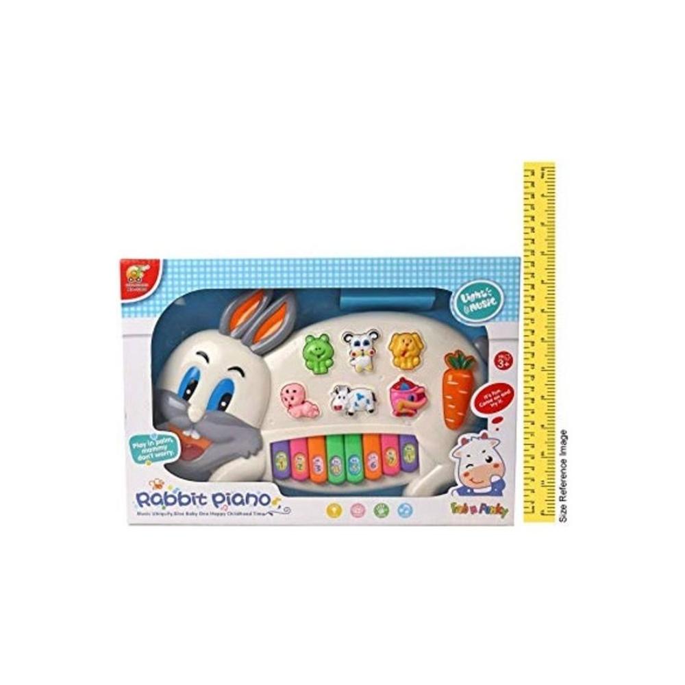 أم كيو فيت لعبة بيانو موسيقية على شكل أرنب مزودة بإضاءة وامضة 
