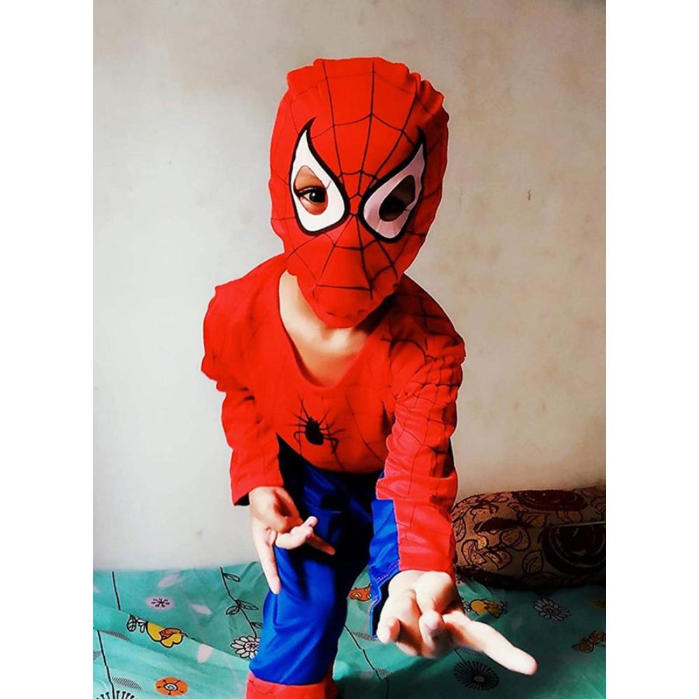 فانسي دريسويل طقم تنكري أطفال سوبر هيرو سبايدرمان لعمر 4-6 سنوات