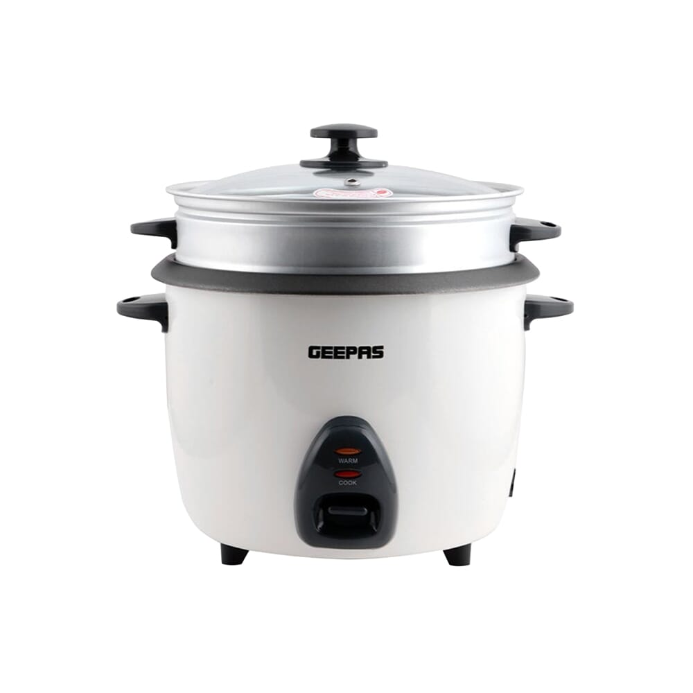 مُطبخ الأرز التلقائي جيباس 2.2 لتر - أبيض/أسود