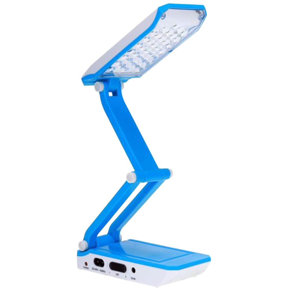 مصباح مكتب بتقنية LED أزرق/الأبيض بحجم 15x8x25 سم